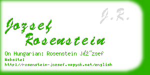 jozsef rosenstein business card